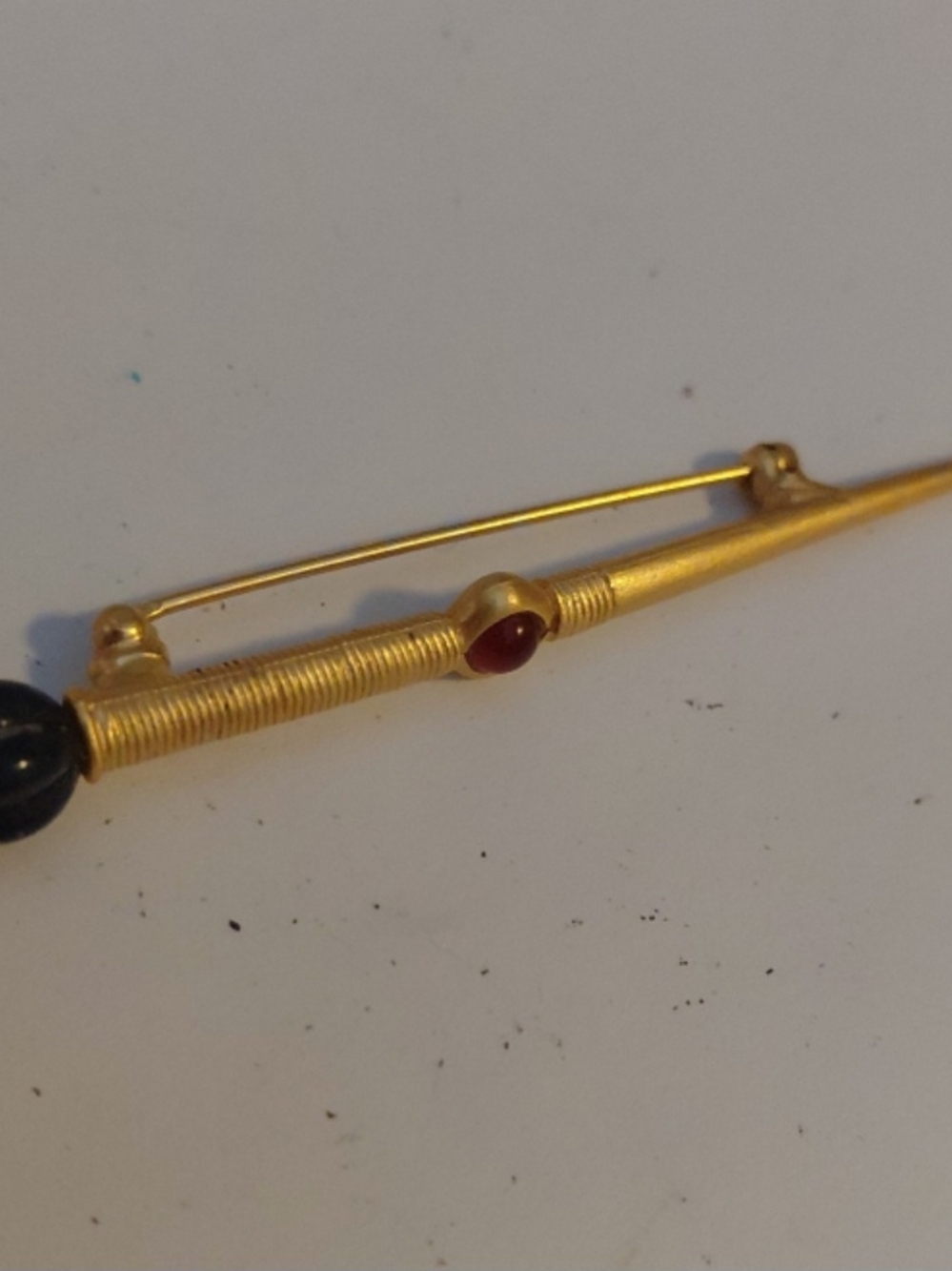 vintage ALVAA Brooch with Red Accent